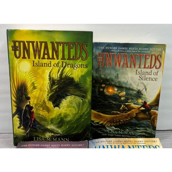 Lot of 4 The Unwanteds Books 1 2 3 7 Lisa McMann Island Silence Fire Dragons - Picture 8 of 10